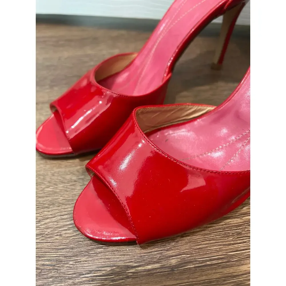 Kate Spade Red Patent Leathers D'Orsay Pumps Women's Size 9 - Picture 8 of 12